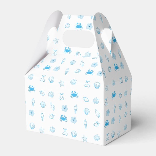 Greek Beach Minimalist Favor Box (Front Side)