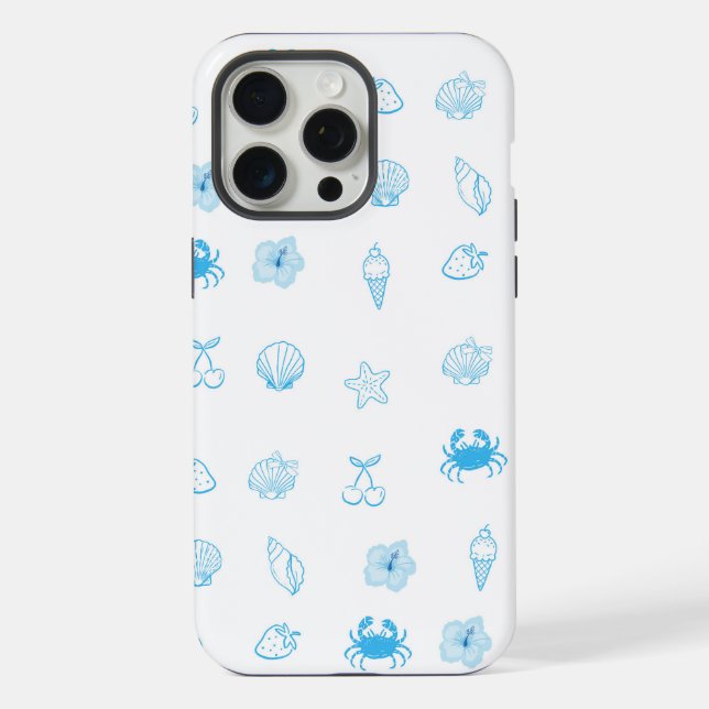 Greek Beach Minimalist iPhone Case (Back)