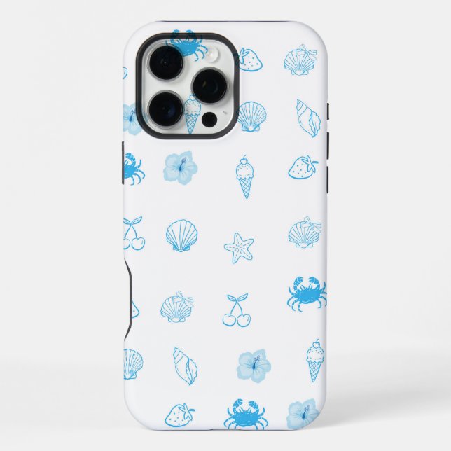 Greek Beach Minimalist iPhone Case (Back)