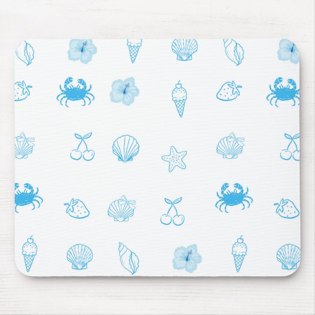 Greek Beach Minimalist Mouse Pad (Front)