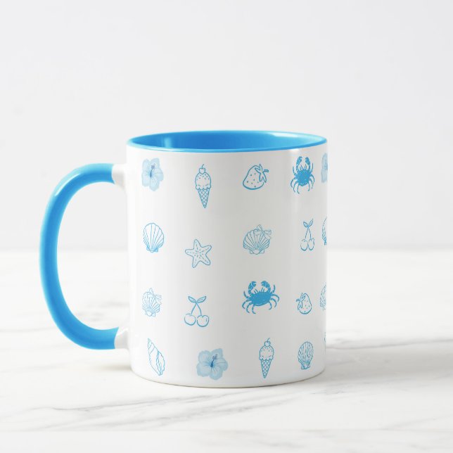 Greek Beach Minimalist Mug (Left)