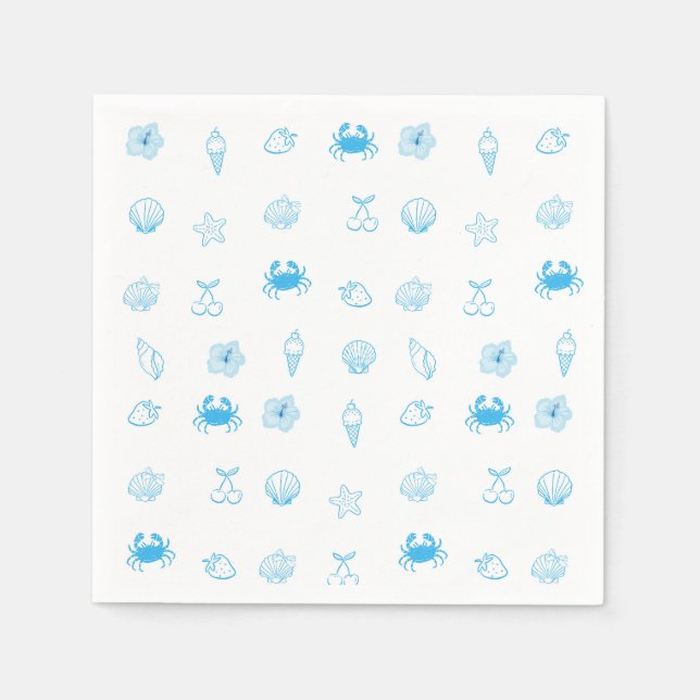 Greek Beach Minimalist Napkin (Front)