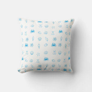 Greek Beach Minimalist Throw Pillow