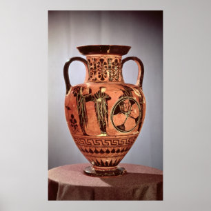Greek black-figure amphora poster