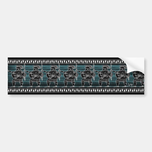 Greek Black Figure Guard Bumper Sticker (Front)