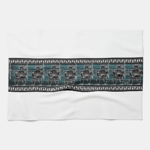 Greek Black Figure Guard Kitchen Towel