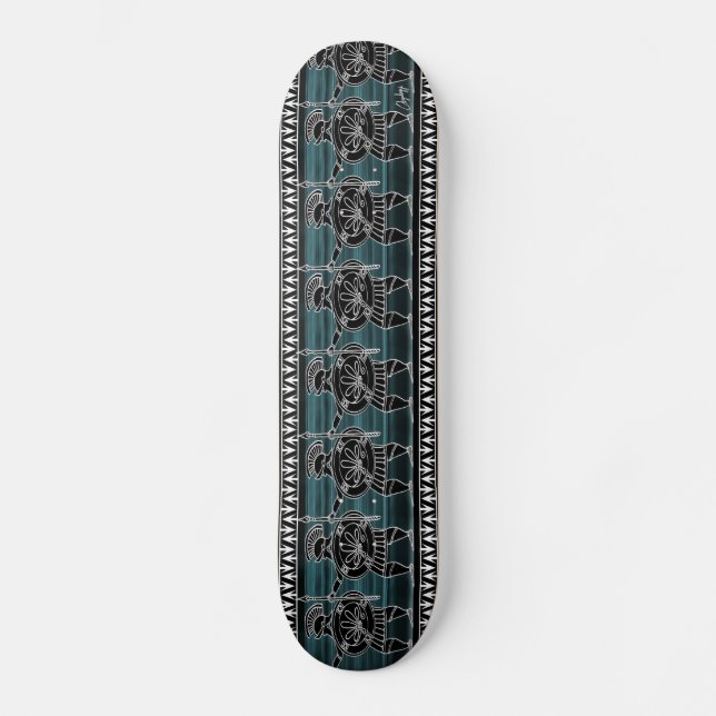 Greek Black Figure Guard Skateboard (Front)