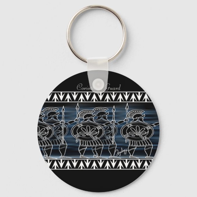 Greek Black Figure Troop Keychain (Front)
