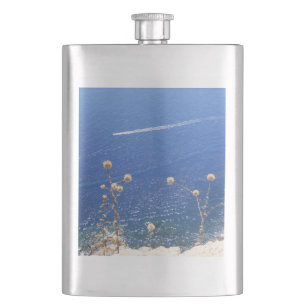 Greek Blue Sea Classic Hip Flask