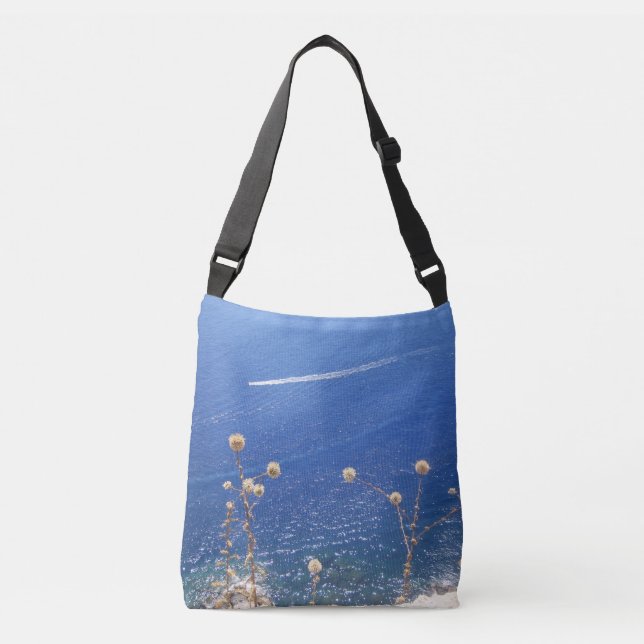 Greek Blue Sea Crossbody Bag (Front)