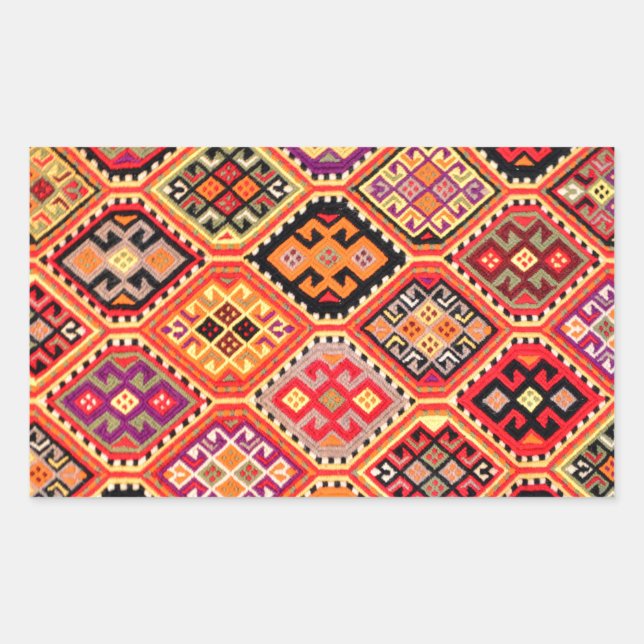 greek carpet traditional motif folk pattern genuin sticker (Front)