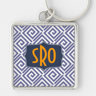 Greek Chic Monogram Keychain Customizable