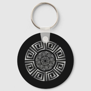 Greek Circle Motif Keychain