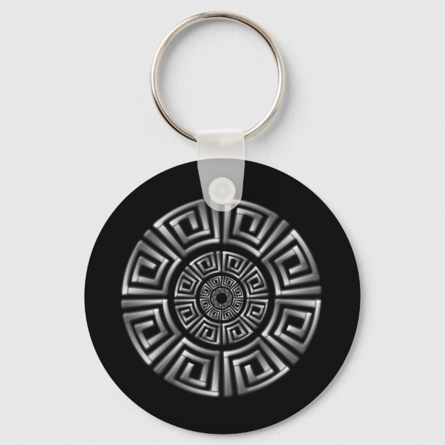 Greek Circle Motif Keychain (Front)