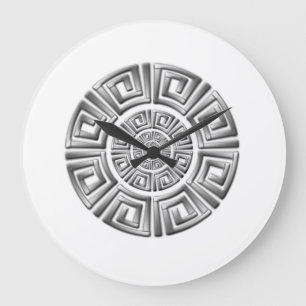 Greek Circle Motif Large Clock