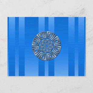 Greek Circle Motif Postcard