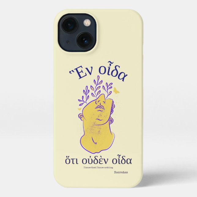 Greek Classics Philosophers Socrates Quotes iPhone Case (Back)