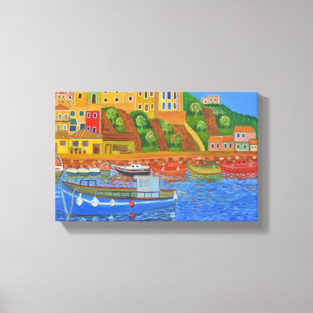 Greek Coast 2 Canvas Print (Front)