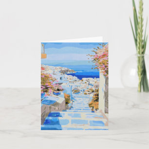 Greek Coast 3 folded seasonal card