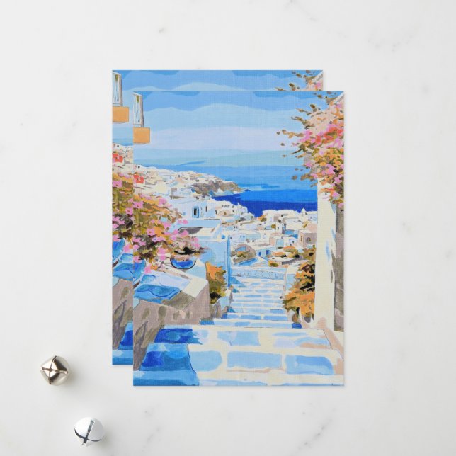 Greek Coast 3 Holiday card  (Front/Back In Situ)