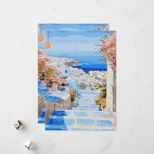 Greek Coast 3 Holiday card
