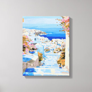 Greek Coast Canvas Print