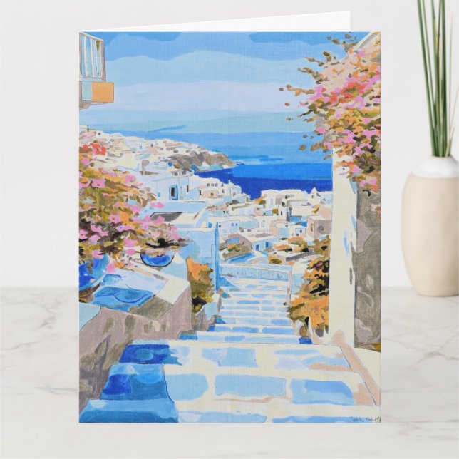 Greek Coast folded greeting card  (Front)