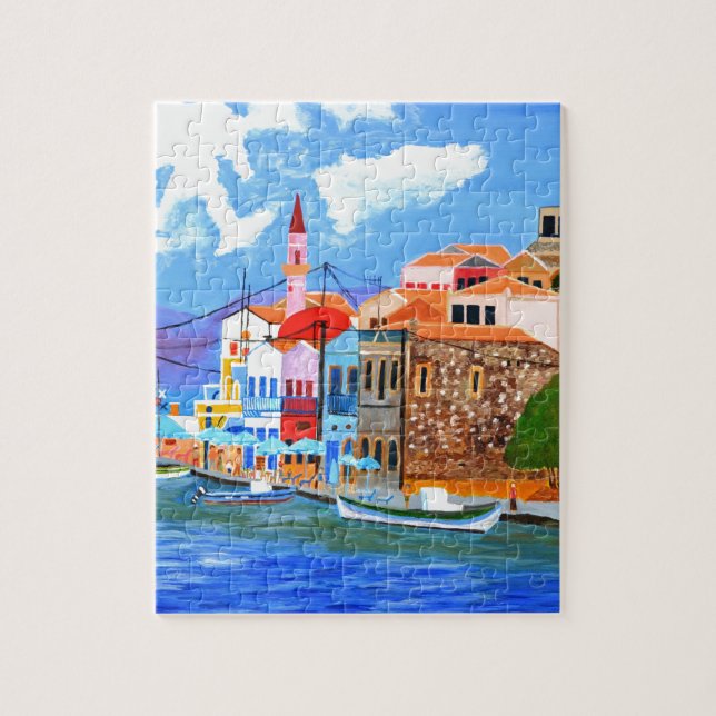 Greek coast jigsaw puzzle (Vertical)