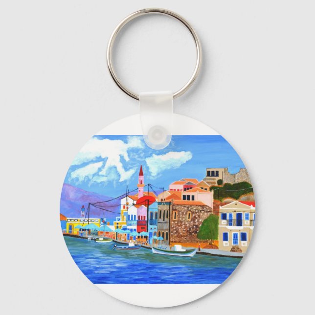 Greek coast keychain (Front)
