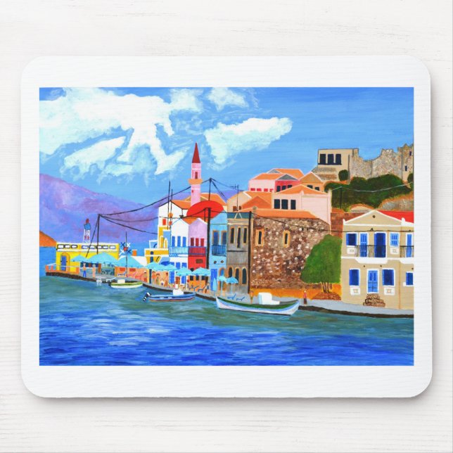 Greek coast mouse pad (Front)