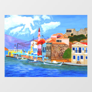 Greek Coast Window Cling
