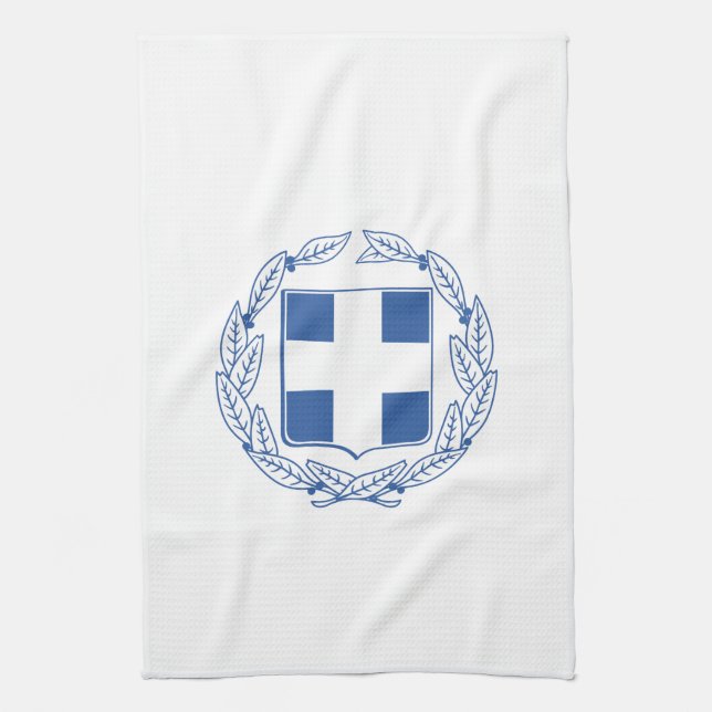 Greek coat of arms kitchen towel (Vertical)
