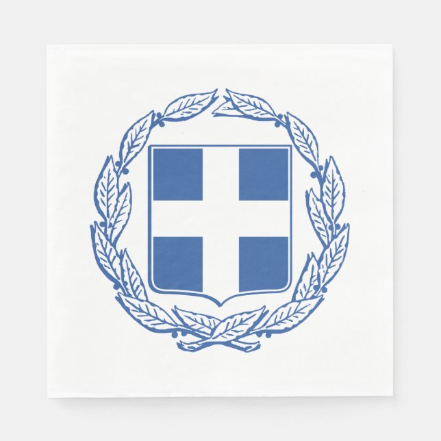 Greek Coat of Arms Napkin (Front)