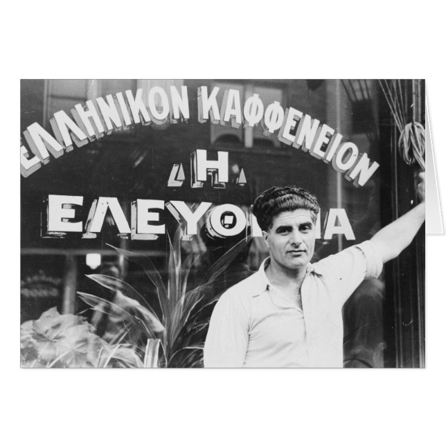 Greek Coffee Shop Owner 1937 (Front Horizontal)