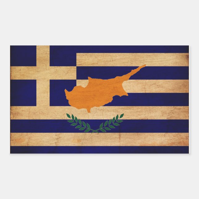 Greek Cyprus Flag Sticker (Front)