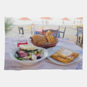 Greek delight kitchen towel