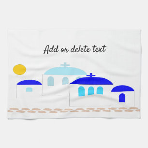 Greek Design Just Add Text Kitchen Towel