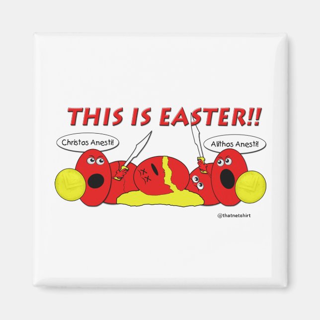 Greek Easter Eggs - Spartan Style! Magnet (Front)