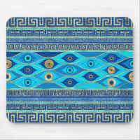 Greek Evil Eye and Greek Key ornament