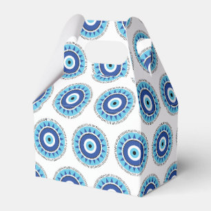 Greek Evil Eye Blue White Favor Box