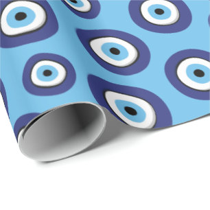 Greek Evil Eye Pattern Wrapping Paper