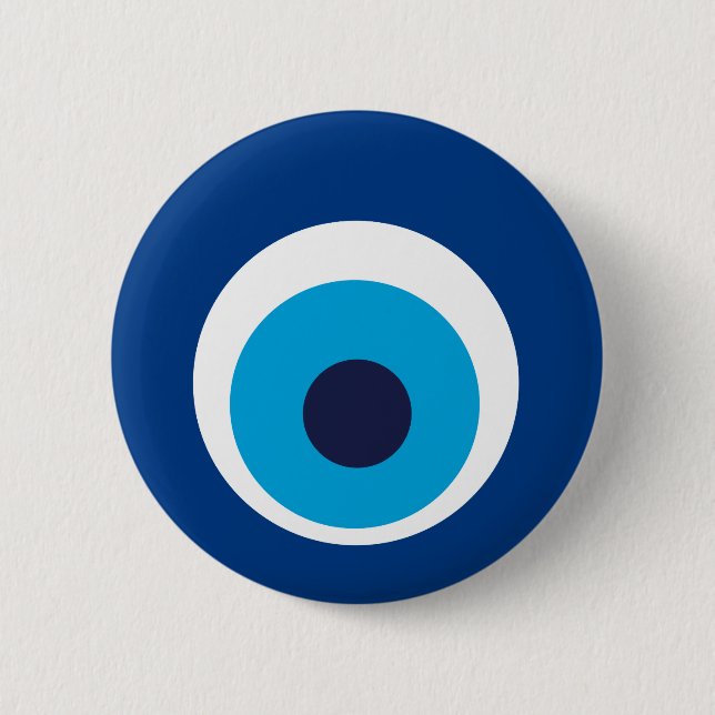 Greek eye 2 inch round button (Front)