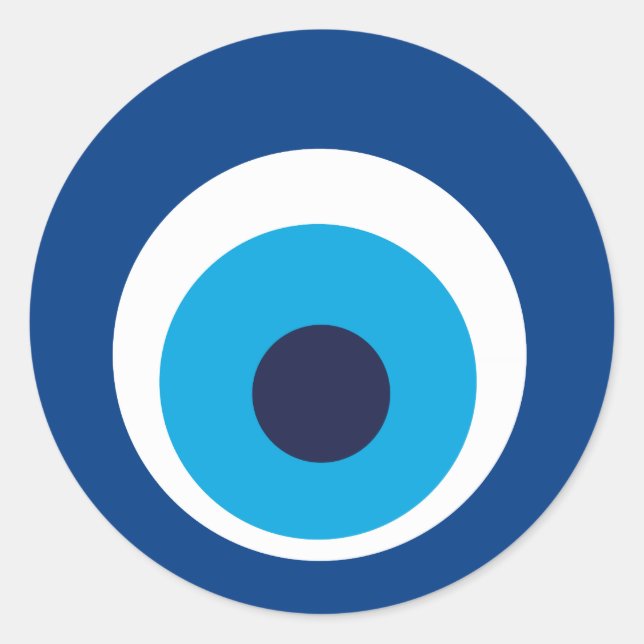 greek eye classic round sticker (Front)