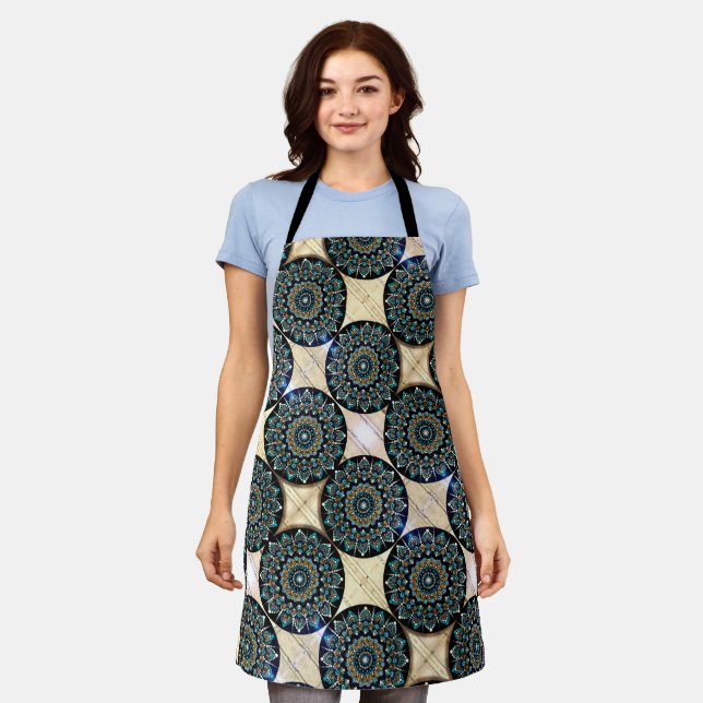 Greek Eye Mandala Apron (Worn)