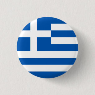 Greek Flag 1 Inch Round Button