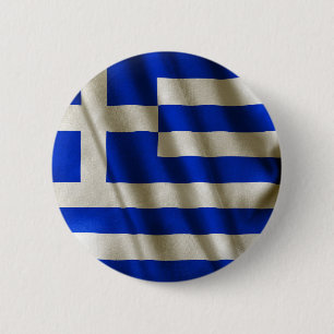 Greek Flag 2 Inch Round Button