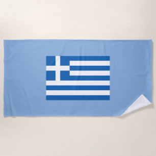 Greek Flag Beach Towel