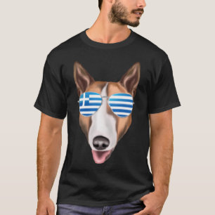 Greek Flag Bull Terrier Dog Greece Pocket T-Shirt