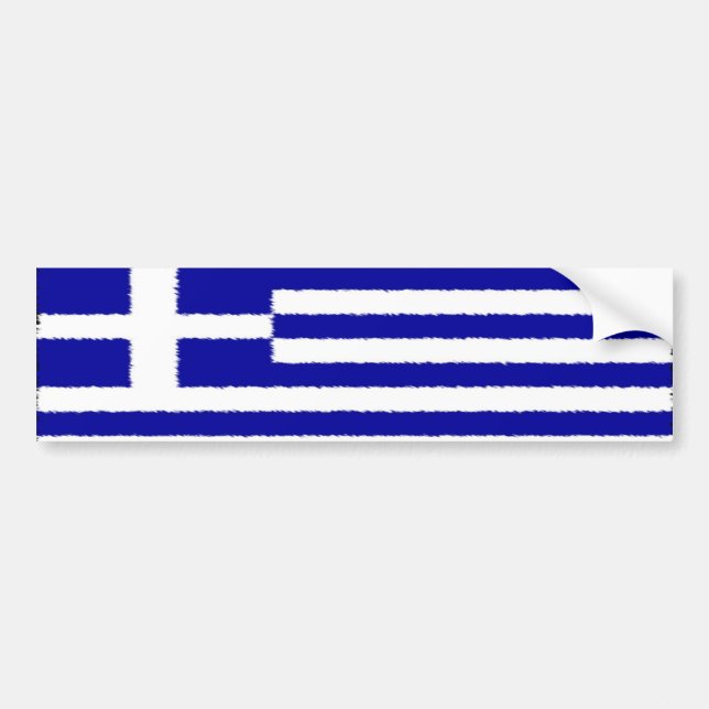 Greek Flag Bumper Sticker (Front)