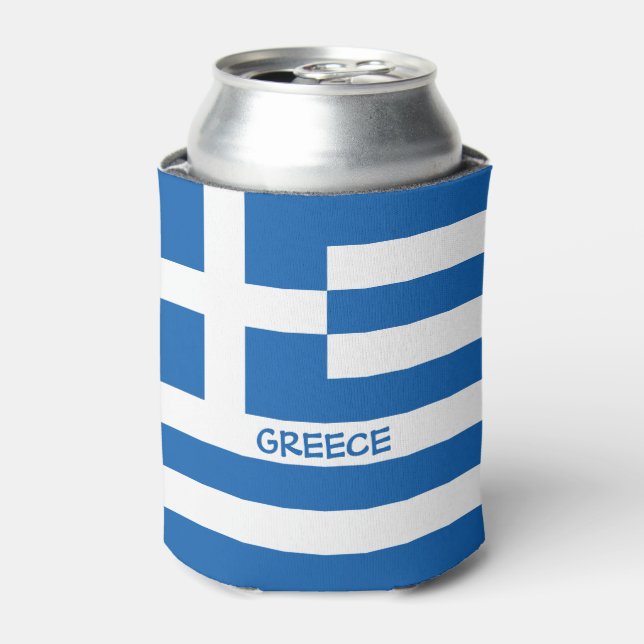 Greek Flag Can Cooler (Can Front)